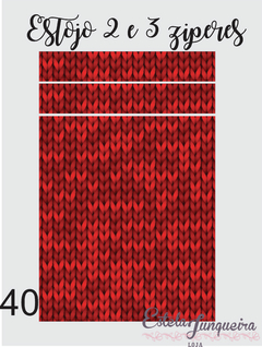 tecido para estojo 2 e 3 ziperes 40