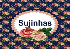 Kit de tecidos para necessaire Sujinhas e Limpinhas floral fundo escuro - comprar online
