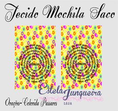 kit de tecido para Sacola Mochilinha colorida pássaros