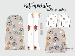 kit tecido mochila boho