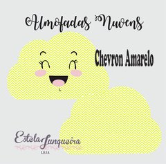 Kit Almofada Nuvens Chevron amarelo