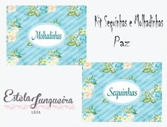 Kit de tecidos para necessaire Sequinhas e Molhadinhas Paz