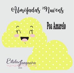 Kit Almofada nuvens poa amarelo