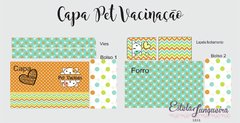 Kit de Tecido capa de vacinaçao pet gato laranja