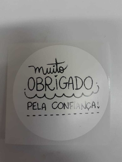 ETIQUETAS REDONDAS MUITO OBRIGADO PELA CONFIANÇA - comprar online