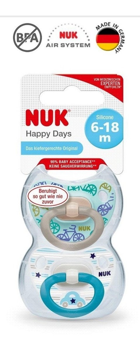 Nuk Happy Days Chupetes Látex 6-18 Meses