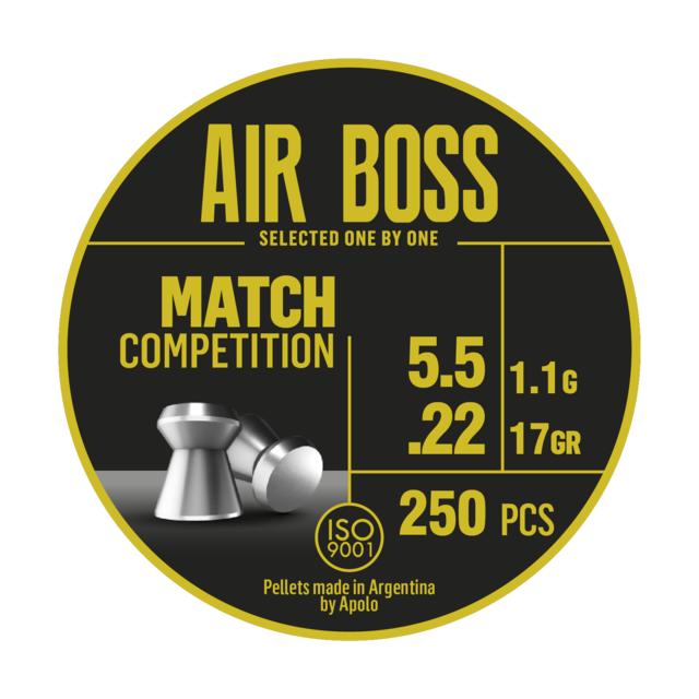 Balines Apolo Modelo Match Competition Air Boss Calibre 5.5 Lata