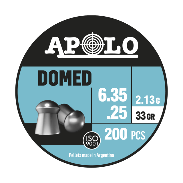 Balines Apolo Domed 6.35 x 200 33 gr - Apolo shop