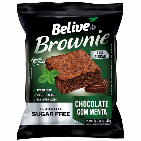 BROWNIE CHOCOLATE COM MENTA | 40G | BELIVE