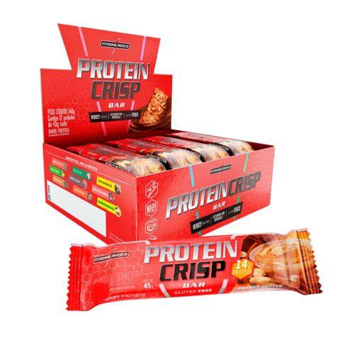 PROTEIN CRISP BAR DISPLAY (SABORES) | 12X45G | INTEGRAL MÉDICA