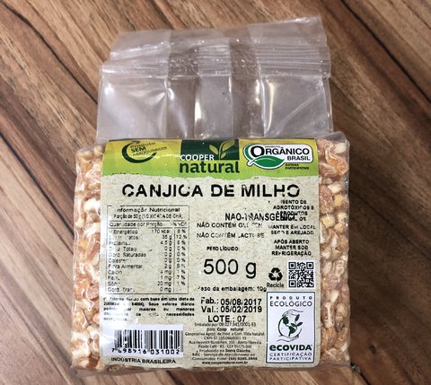 CANJICA DE MILHO ORGÂNICO | 500G | COOPER