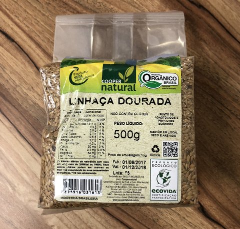 SEMENTE LINHAÇA DOURADA ORGÂNICO | 500G | COOPER