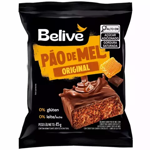 PÃO DE MEL S/ GLÚTEN S/ LACTOSE | 45G | BELIVE