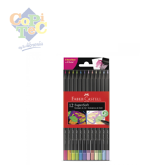 LAPICES COLOR FABER ECOx 12 superSOFT NEONES+PASTEL