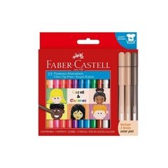 MARCADOR FABER CASTELL FIESTA X 12 + 3 CARAS Y COLORES