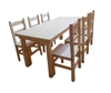 juego de mesa y sillas de pino macizo ( mesa de 1.40 )