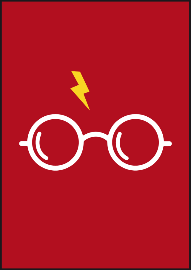 Quadro Decorativo - Harry Potter - Óculos (Vermelho)