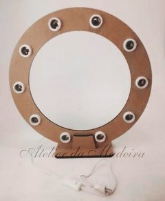 Moldura Redonda Camarim Ring Light 60cm 10 Bocais E Fiação- Pintado