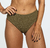 Calcinha Biquíni Hot Pants Canelada Verde Oliva