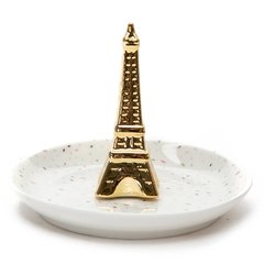 Plato blanco Torre Eiffel 10x8cm.