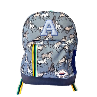Mochila Grande Caballos Blue
