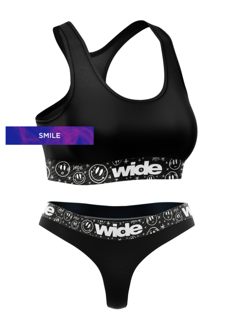 Conjunto 1 Top + 1 Pantie "Smile" [Colección Black]