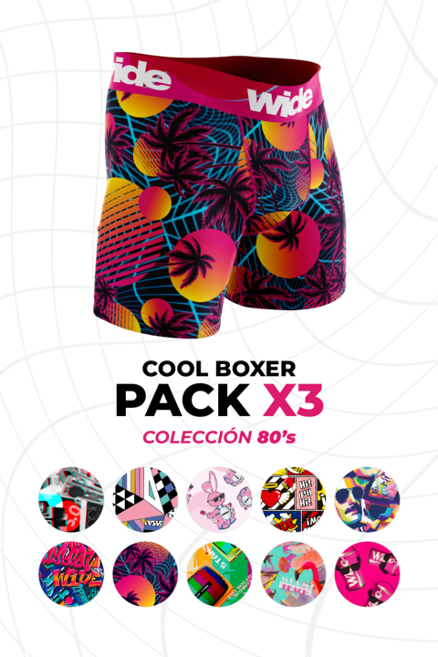 Cool Boxer x3 | Colección 80s | Precio x Últimas unidades!