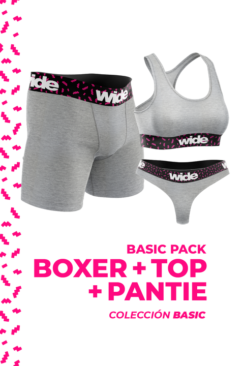 1 BOXER + 1 PANTIE + 1 TOP (Basicos) | Precio x Últimas unidades!