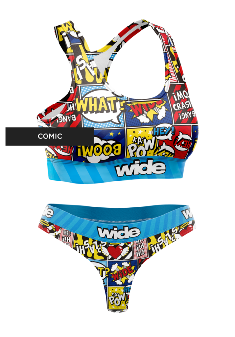 Conjunto 1 Top + 1 Pantie "Comic" | Colección 80´s | Precio x Últimas unidades!