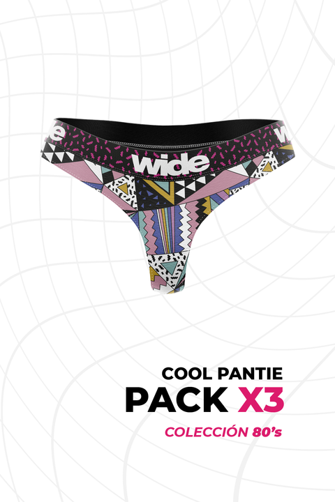 COOL PANTIES (Colales) | Pack X3 | Colección 80s | Precio x Últimas unidades!