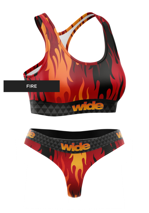 Conjunto 1 Top + 1 Pantie "Fire" | Colección Stickers