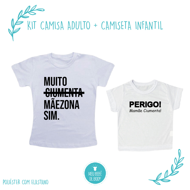 Kit 2 Camisetas Adulto e Juvenil Tal Mãe Tal Filha Babylook Brasil