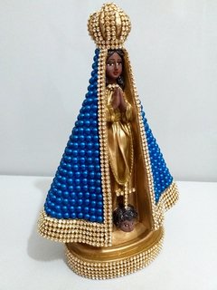 Nossa Senhora Aparecida com pérolas - 22cm na internet