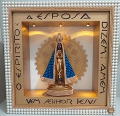 Nicho Iluminado Nossa Senhora Aparecida com imagem - Quadro Oratório - comprar online