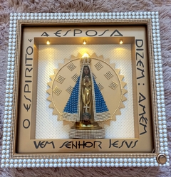 Nicho Iluminado Nossa Senhora Aparecida com imagem - Quadro Oratório - comprar online