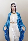 Nossa Senhora das Graças com pérolas - 30 cm - Azul Claro