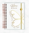 Planner Slim 2024 Luxo Borboleta Clean Personalizado com Nome - Capa03