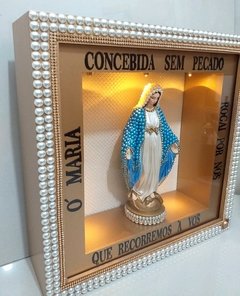 Nicho Iluminado Nossa Senhora das Graças com imagem - Quadro Oratório - comprar online