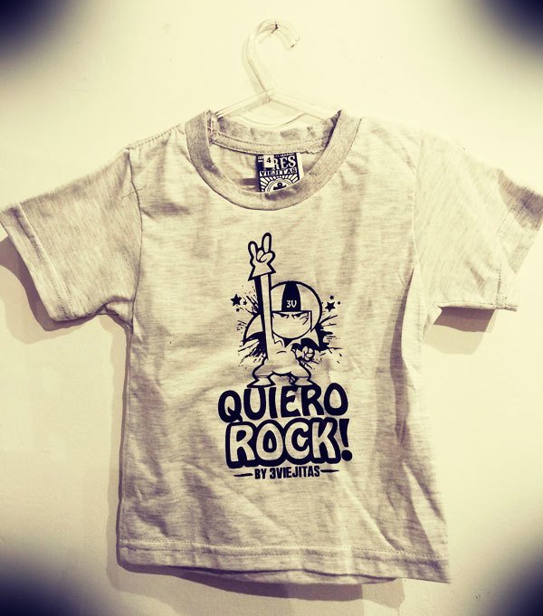 Remera de niños "Quiero rock" - Comprar en 3viejas