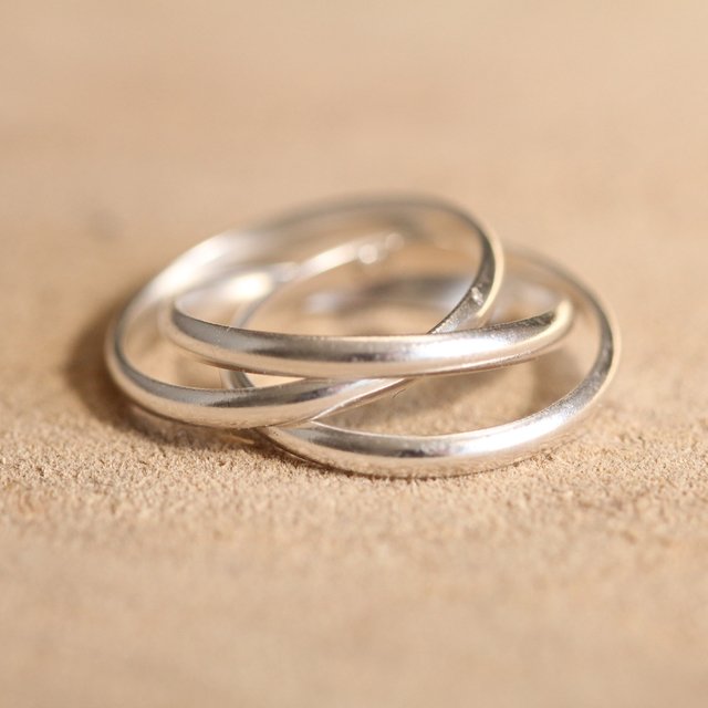 Anillos triples plata sales