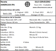 American IPA - Silo Cervecero | Insumos Cerveceros | Cerveza Artesanal