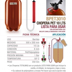 Chopera PET con canilla e inflador - Silo Cervecero | Insumos Cerveceros | Cerveza Artesanal