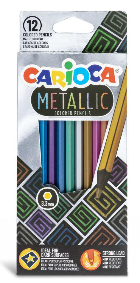 Lapiz Color Carioca Metalizados x 12 - Libreria Lerma