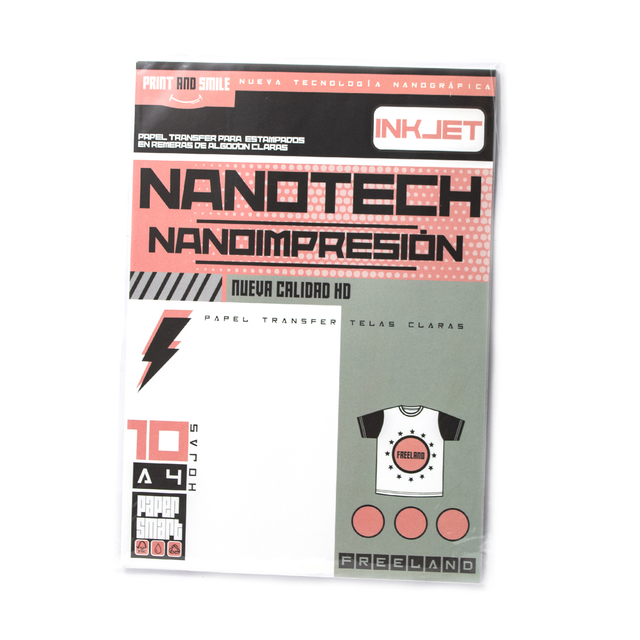 Papel Transfer Para Inkjet Telas Claras 10 Hojas A4
