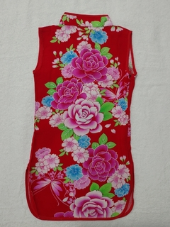 Vestido Infantil Com Estampa De Flores - Vermelho - comprar online