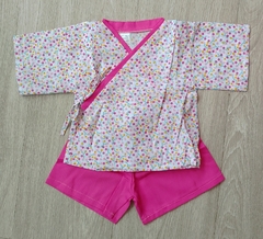 Conjunto Kimono Infantil Margaridas