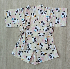 Conjunto Kimono Infantil Com Estampa De Panda