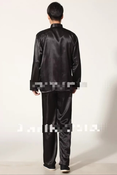 Conjunto Blusa E Calça Masculina Estampa De Dragão Preto - Kimonos Liberdade