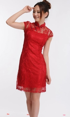 Vestido Oriental com Renda