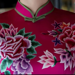 Imagem do Vestido Oriental Longo Flor Da Fortuna Rosa Pink